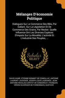 Couverture_Mélanges D'économie Politique