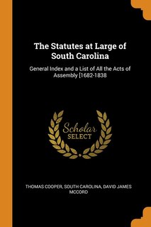 Couverture_The Statutes at Large of South Carolina