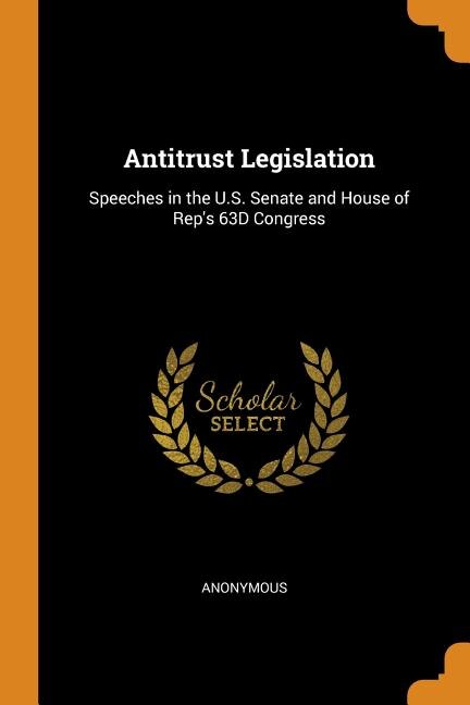 Front cover_Antitrust Legislation