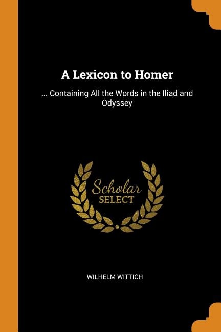Front cover_A Lexicon to Homer