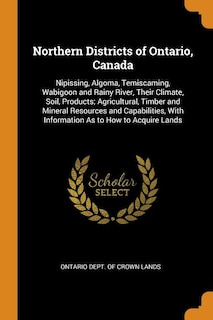 Front cover_Northern Districts of Ontario, Canada