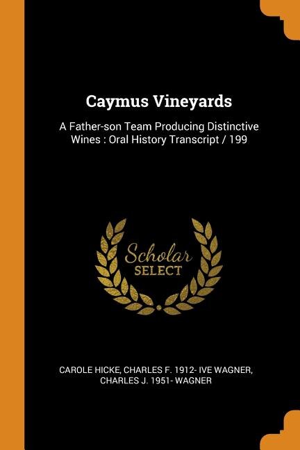 Front cover_Caymus Vineyards