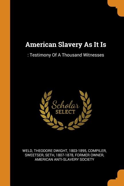 Front cover_American Slavery As It Is