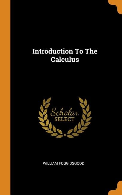 Front cover_Introduction To The Calculus