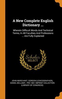 Front cover_A New Complete English Dictionary ...