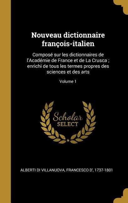 Couverture_Nouveau dictionnaire françois-italien