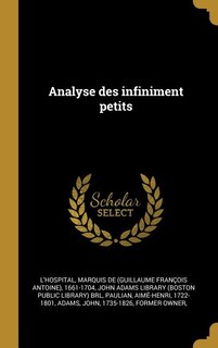 Front cover_Analyse des infiniment petits