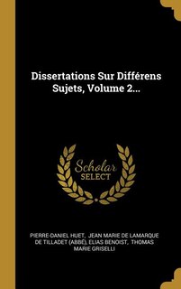 Front cover_Dissertations Sur Différens Sujets, Volume 2...