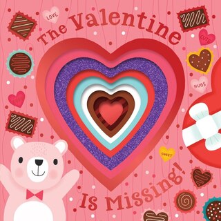 Front cover_The Valentine Is Missing! Board Book with Cut-Out Reveals