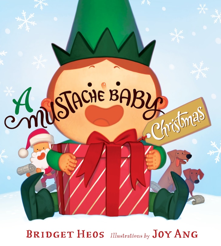 Front cover_A Mustache Baby Christmas Board Book
