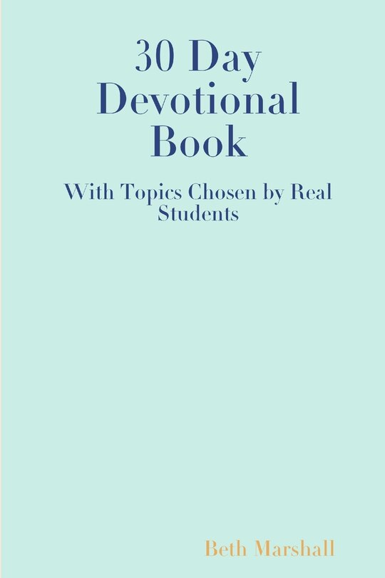 Couverture_30 Day Devotional Book for Students