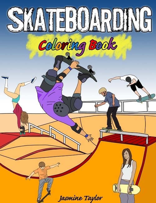 Front cover_Skateboarding Coloring Book