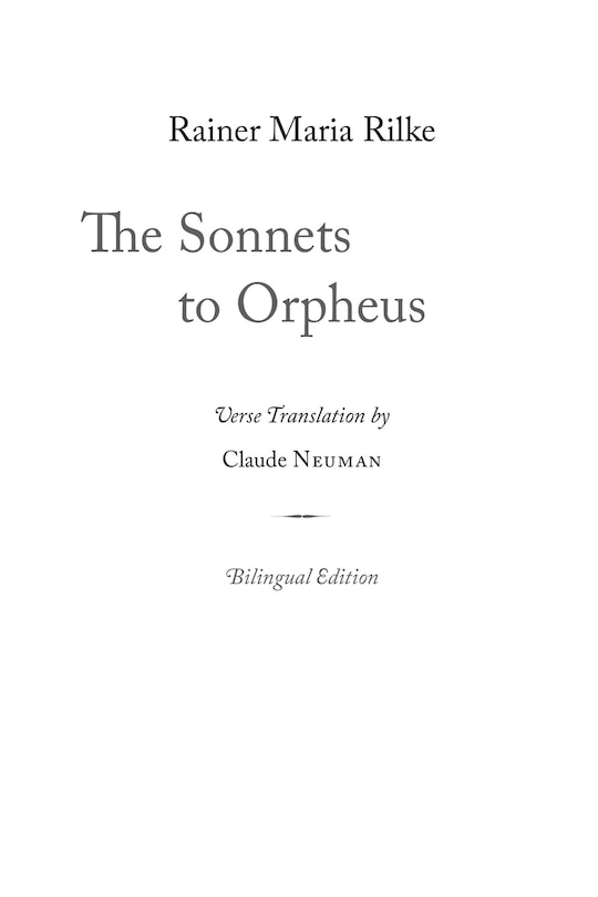 The Sonnets to Orpheus