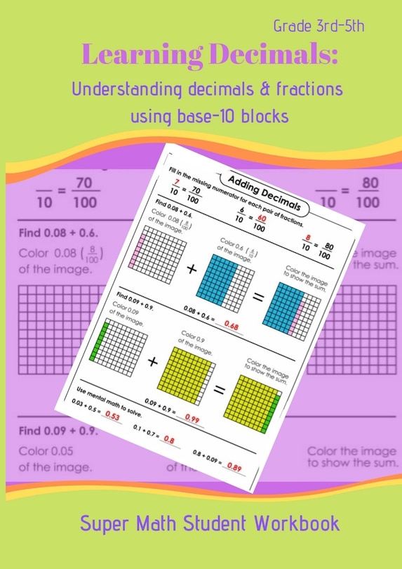 Front cover_Understanding Decimals & Fractions with base - 10 blocks