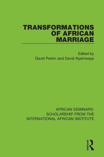 Front cover_Transformations Of African Marriage