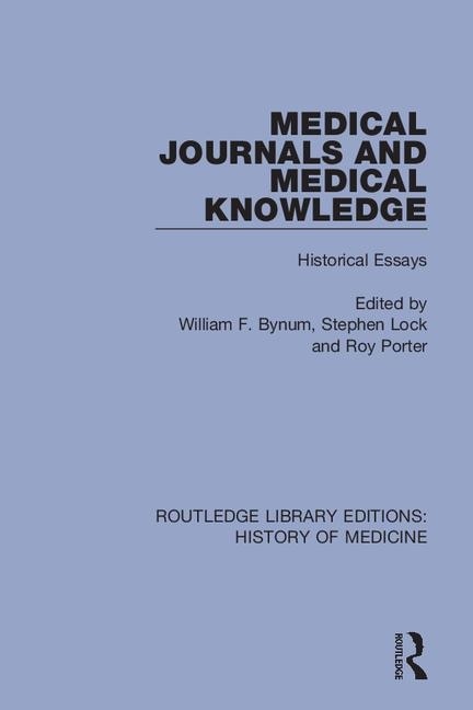 Front cover_Medical Journals and Medical Knowledge