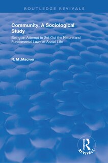 Front cover_Community, A Sociological Study