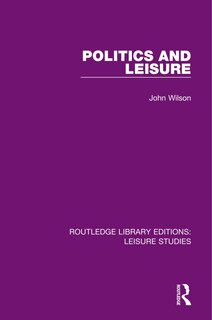 Front cover_Politics And Leisure