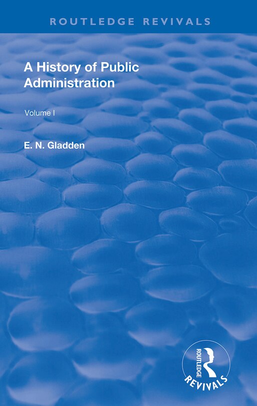 Couverture_A History Of Public Administration