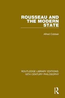 Front cover_Rousseau And The Modern State