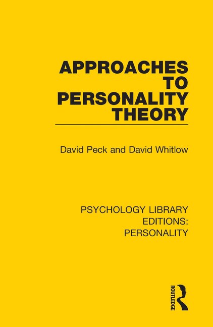 Couverture_Approaches To Personality Theory