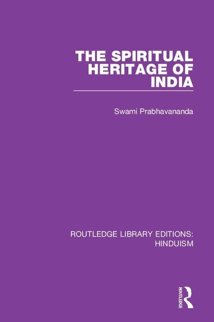 Couverture_The Spiritual Heritage Of India