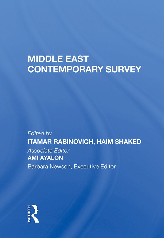 Couverture_Middle East Contemporary Survey, Volume Xi, 1987