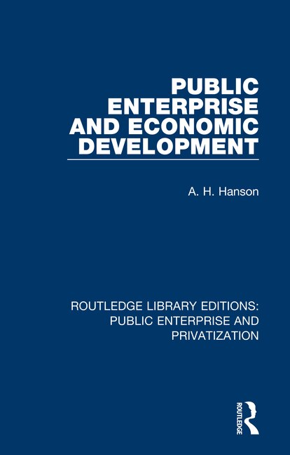 Front cover_Public Enterprise And Economic Development