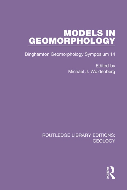 Front cover_Models In Geomorphology