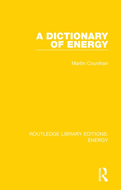 Couverture_A Dictionary Of Energy