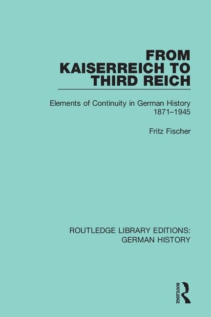 Front cover_From Kaiserreich to Third Reich