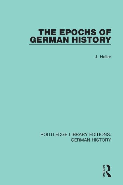 Front cover_The Epochs Of German History