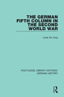 Front cover_The German Fifth Column in the Second World War