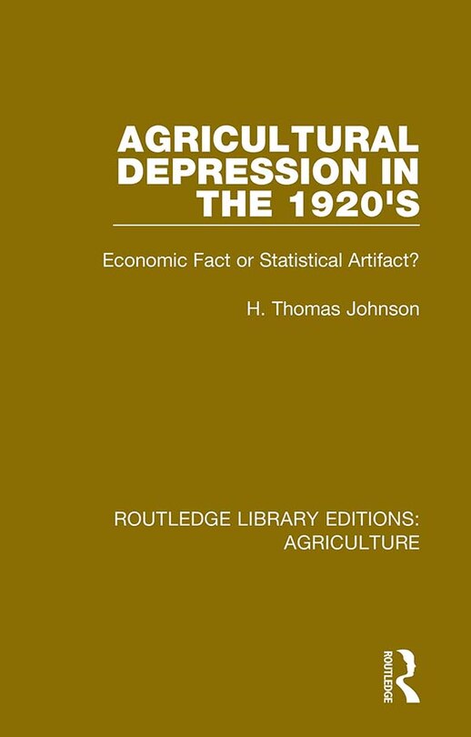 Front cover_Agricultural Depression In The 1920's