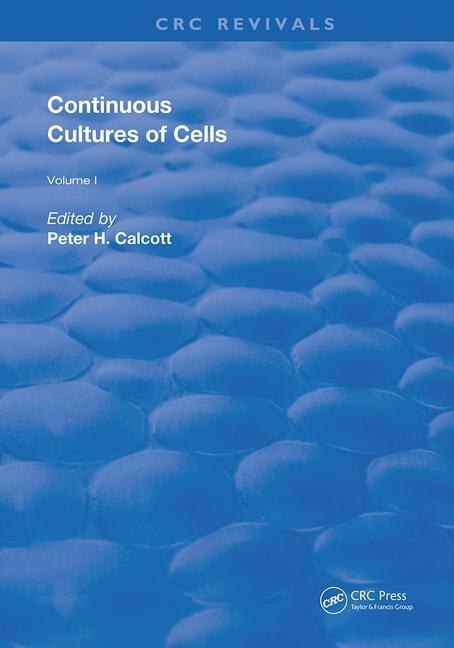 Couverture_Continuous Cultures Of Cells