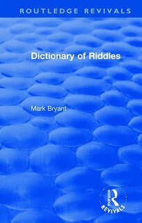 Front cover_Dictionary Of Riddles