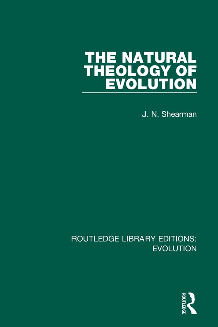 Front cover_The Natural Theology of Evolution