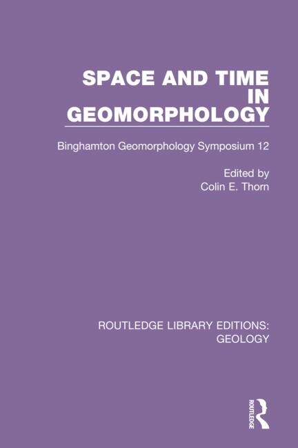 Front cover_Space And Time In Geomorphology
