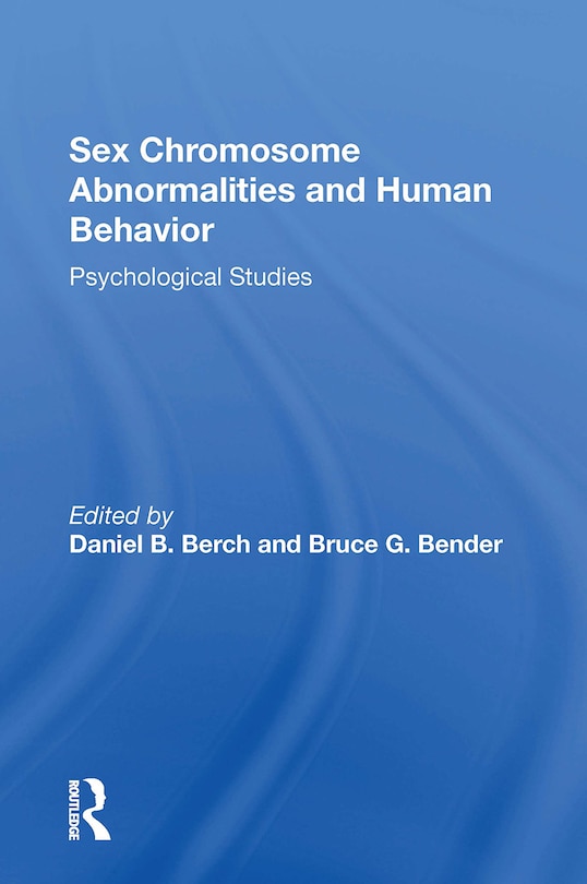 Front cover_Sex Chromosome Abnormalities And Human Behavior