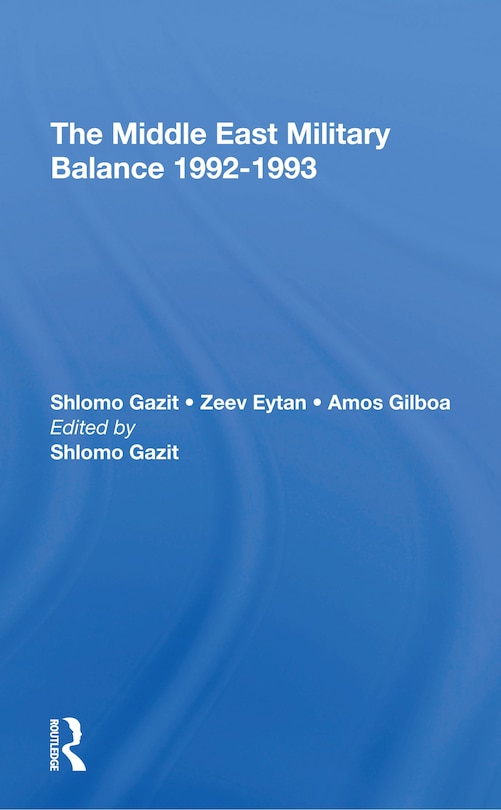 Front cover_The Middle East Military Balance 19921993