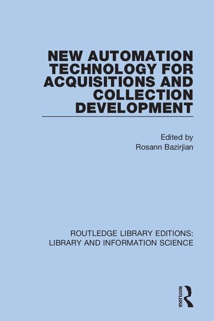 Couverture_New Automation Technology For Acquisitions And Collection Development