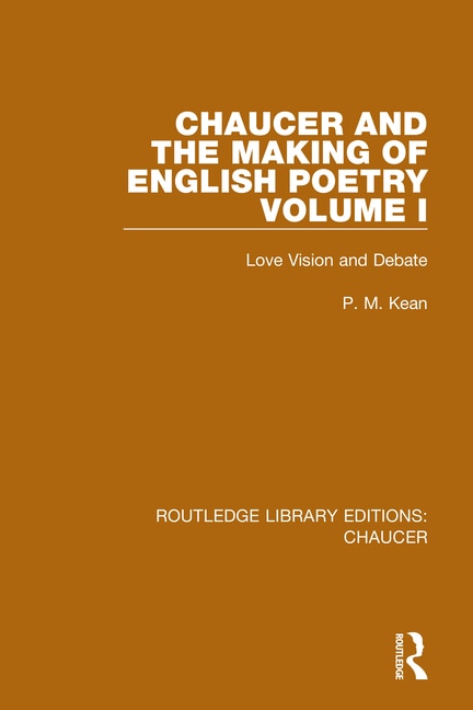 Front cover_Chaucer and the Making of English Poetry, Volume 1