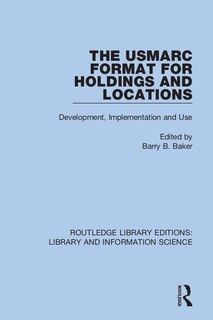 Front cover_The Usmarc Format For Holdings And Locations