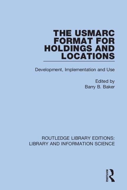 Front cover_The Usmarc Format For Holdings And Locations