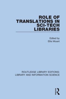 Front cover_Role Of Translations In Sci-tech Libraries