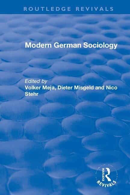Front cover_Modern German Sociology
