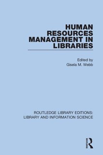 Couverture_Human Resources Management In Libraries