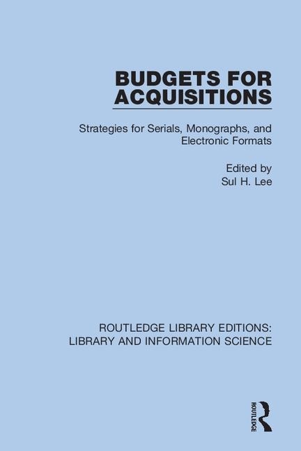 Front cover_Budgets For Acquisitions