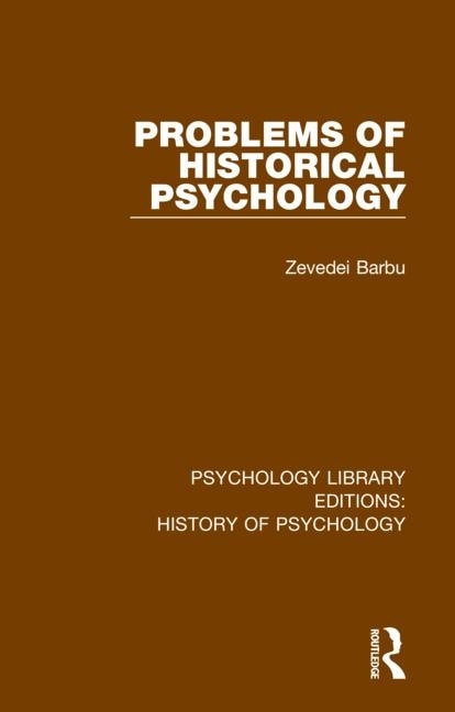 Couverture_Problems Of Historical Psychology