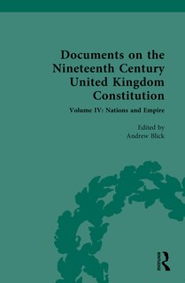 Couverture_Documents on the Nineteenth Century United Kingdom Constitution